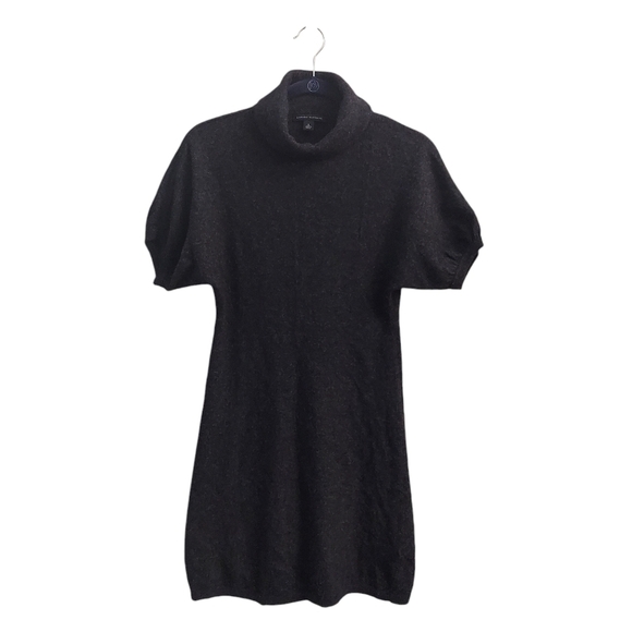 BANANA REPUBLIC Charcoal Gray Turtleneck Short Sleeve Pullover Cashmere Dress - Picture 1 of 10